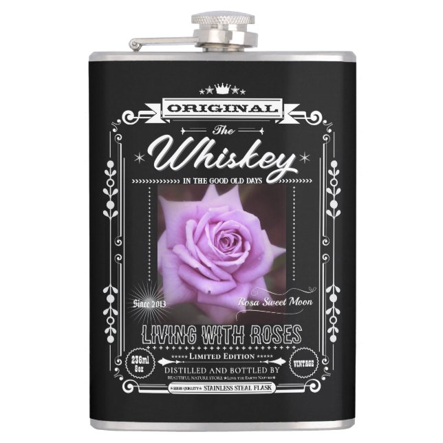 FLASK__Rosa Sweet Moon Hip Flask (Front)