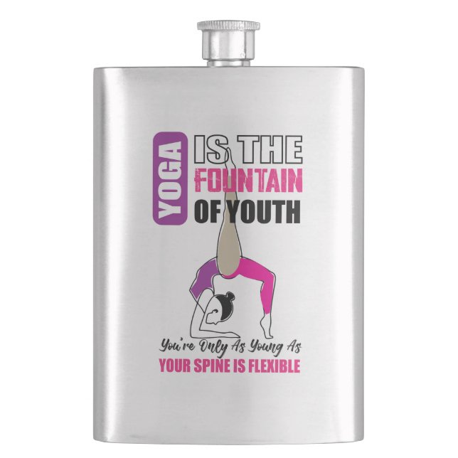 Flasks for yoga lovers with yoga quote (Front)