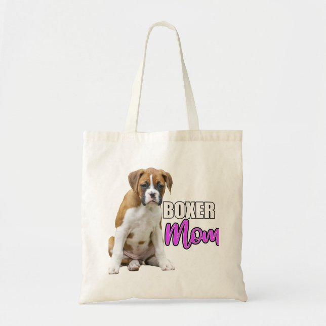 Flasy Fawn Boxer Puppy - Boxer Mom Tote Bag (Front)