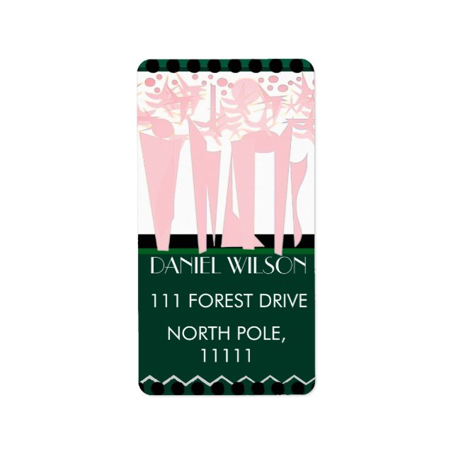 Flat ART DECO  Label (Front)