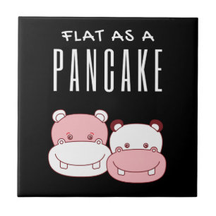 Flat As A Pancake Couple Hippo Hippo Lover Tile