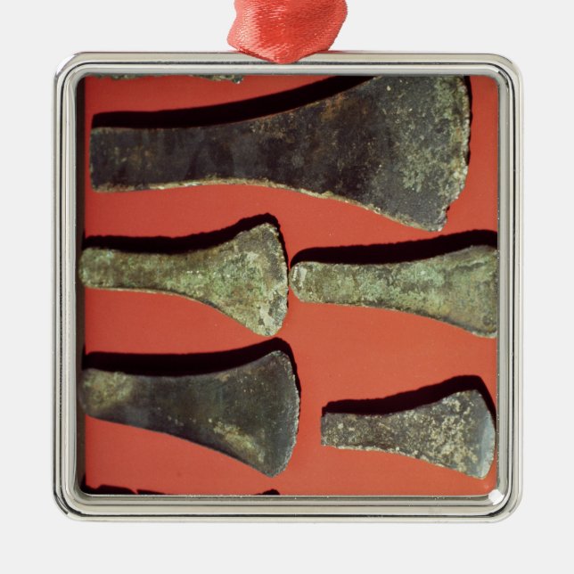 Flat Axes, prehistoric Metal Tree Decoration (Front)