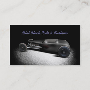 Flat Black Hot Rod Business Card