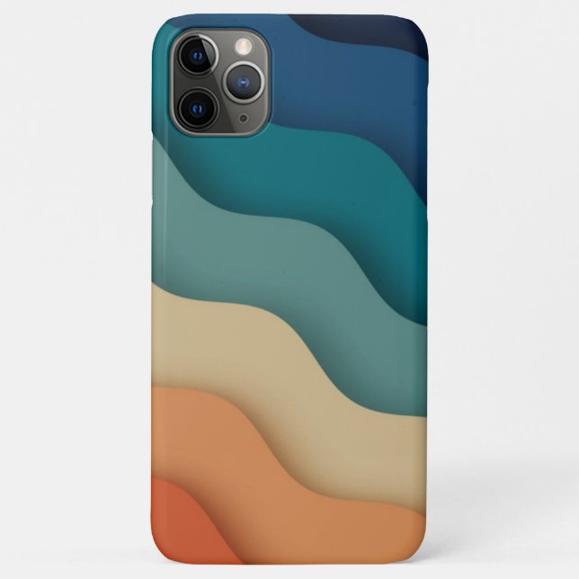 Flat Boho Abstract Landscape Sunset and Mountains Case-Mate iPhone Case (Back)