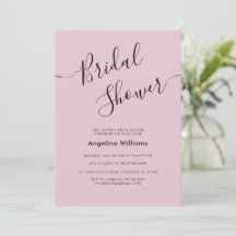 Flat bridal shower invitation card