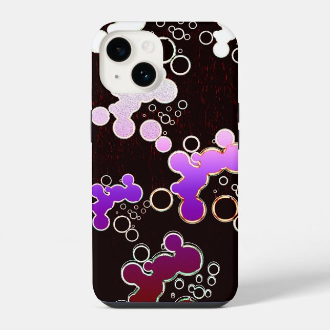 Flat Bubbles P P iPhone Case (Back)