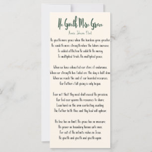 Flat Card Annie Johnson Flint He Giveth More Grace