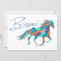 Flat Card Blessed Horse by Sherry Jarvis