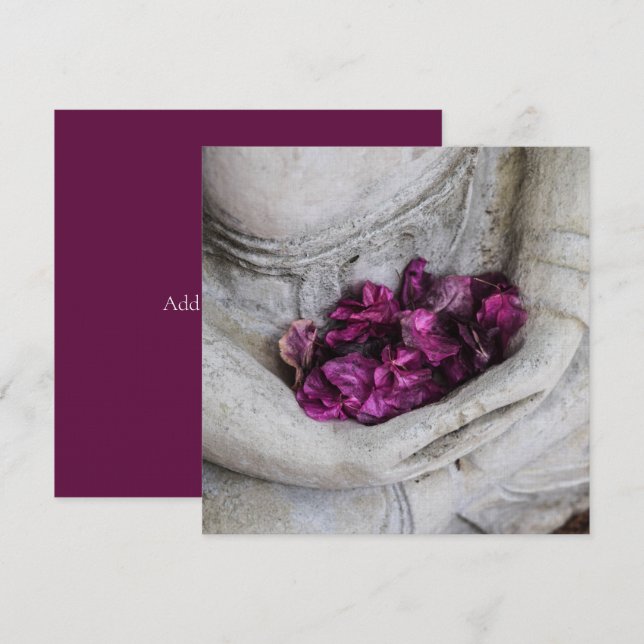 FLAT CARD : BUDDHA + BLOSSOMS (Front/Back)