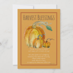 Flat Card (Downloadable): Pumpkin Harvest Blessing