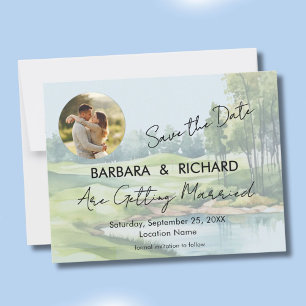 FLAT CARD Golf Theme Wedding Save the Date