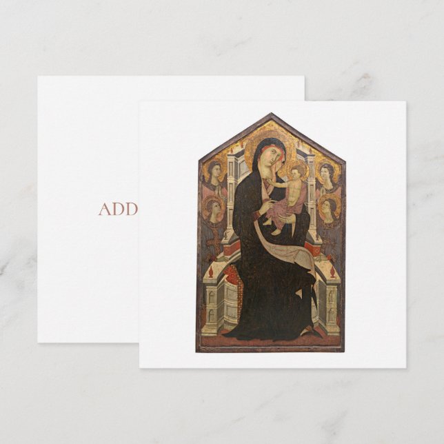 FLAT CARD : MADONNA & CHILD/ FOUR ANGELS  : 1320  (Front/Back)