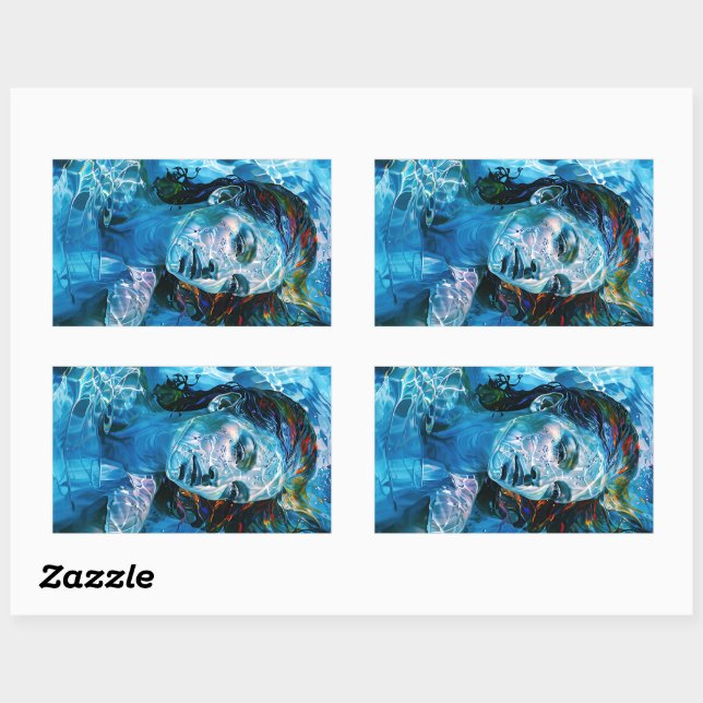 Flat Card Rectangular Sticker (Sheet)