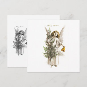 FLAT CARD : VINTAGE CHRISTMAS ANGEL