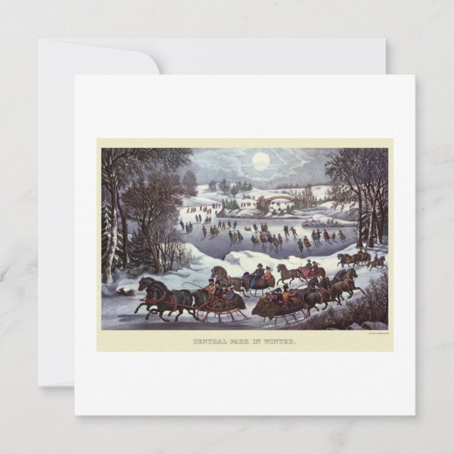 FLAT CARD : VINTAGE CHRISTMAS : Central Park (Front)