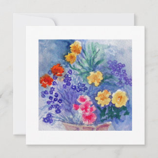 FLAT CARD WITH FLOWERS