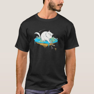 Flat Cat Funny Earth Was Flat Cats Would T-Shirt