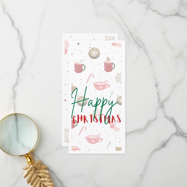 Flat Christmas Card (Front/Back In Situ)