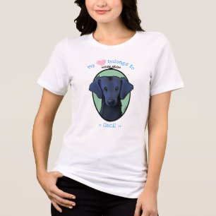 Flat Coat Retriever My Heart T-Shirt Tri-Blend Shirt