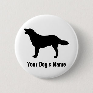 Flat-Coated Retriever フラットコーテッド・レトリーバー 6 Cm Round Badge