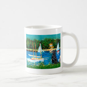 Flat Coated Retriever 1 - Sailboats Coffee Mug