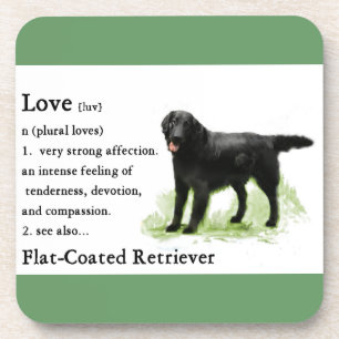 Flat-Coated Retriever Art Gifts Coaster