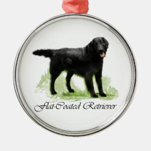 Flat-Coated Retriever Art Gifts Metal Tree Decoration