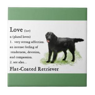 Flat-Coated Retriever Art Gifts Tile