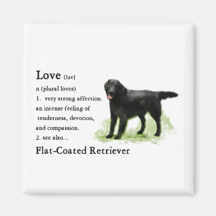 Flat-Coated Retriever Art Print Magnet