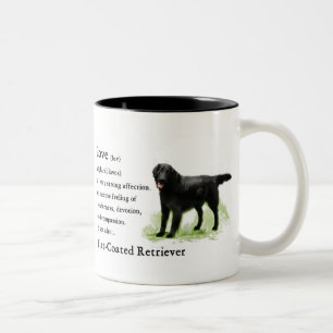 Flat-Coated Retriever Art Print Two-Tone Coffee Mug