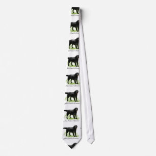 Flat-Coated Retriever Art Tie