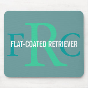 Flat-Coated Retriever Breed Monogram Mouse Mat