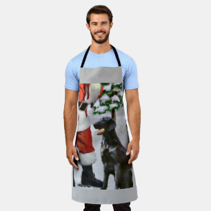 Flat-Coated Retriever Christmas Gifts Apron
