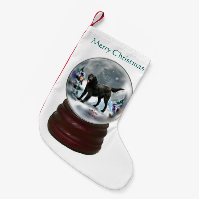 Flat-Coated Retriever Christmas Small Christmas Stocking (Front (Hanging))
