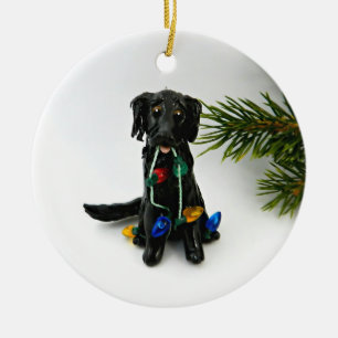 Flat Coated Retriever Dog Christmas Ornament