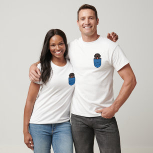 Flat-coated Retriever Dog In The Pocket T-Shirt