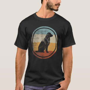 Flat Coated Retriever Dog Retro Style T-Shirt