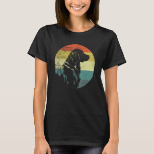 Flat Coated Retriever Dog Retro Vintage Design T-Shirt