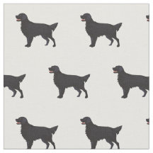 Flat-Coated Retriever Dog Silhouette Tiled - Basic