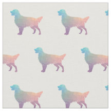 Flat-Coated Retriever Dog Silhouette Tiled -Pastel