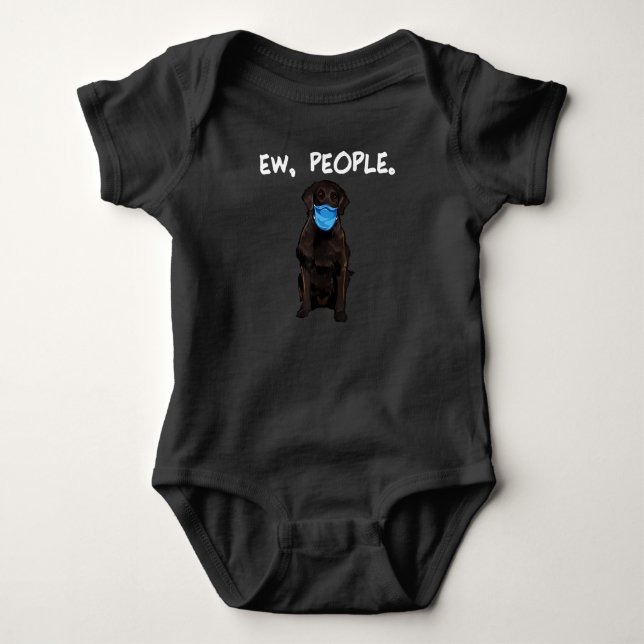 Flat-Coated Retriever Ew People Dog Baby Bodysuit (Front)