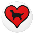 Flat-Coated Retriever Heart Love Dogs
