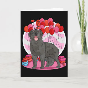 Flat-coated Retriever Heart Valentine Day Dog  Card