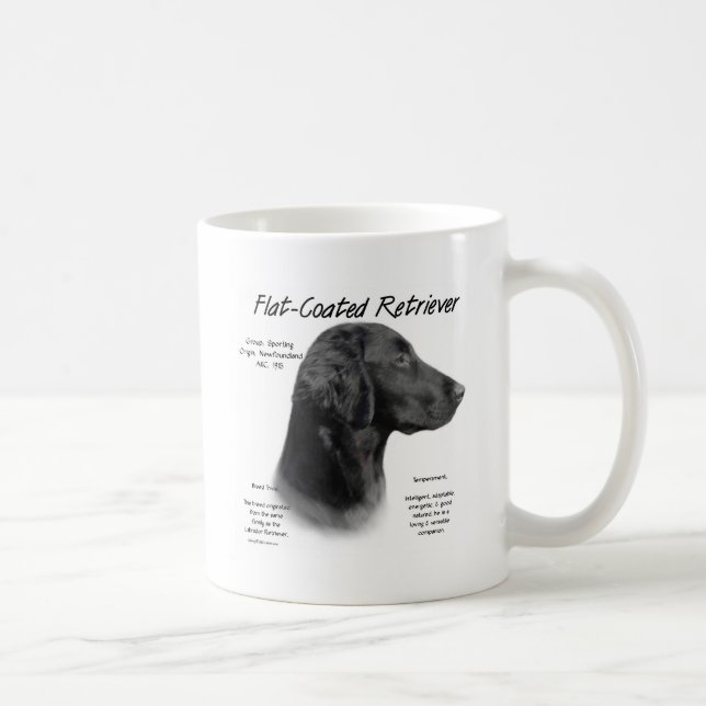 Flat-Coated Retriever History Design Coffee Mug (Right)