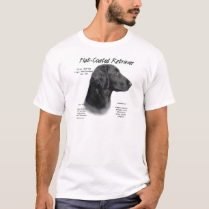 Flat-Coated Retriever History Design T-Shirt