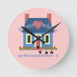 Flat-Coated Retriever Home Is Round Clock