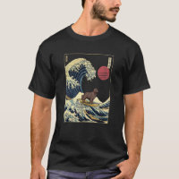 Flat Coated Retriever Japanese Kanagawa Wave  Surf