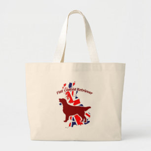 Flat Coated Retriever Large Tote Bag