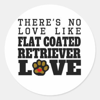 Flat-Coated Retriever Love Classic Round Sticker