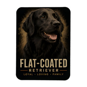 Flat Coated Retriever Loyal Loving Family Dog Magnet